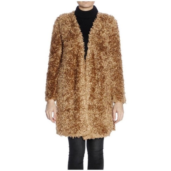 Missoni Teddy Coat, Coatigan BLACK Fuzzy Plush Open Front Cardigan Size 42/6 - Picture 2 of 7